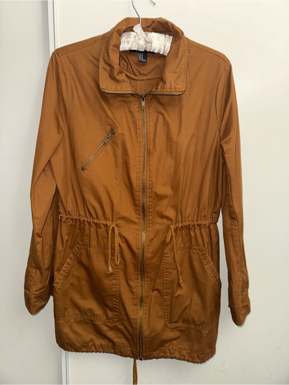 Forever 21 Women's Rust Utility Jacket with Drawstring Waist